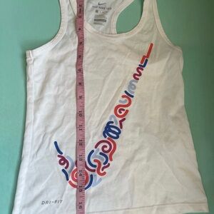Nike Kids White Tank Top with Multicolor Design